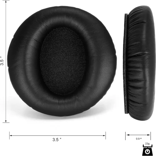 Vista 2 de Almohadillas redondas E7 – Espuma de repuesto compatible con auriculares COWIN E7 / E7 Pro con cancelación activa de ruido, cuero más suave, espuma