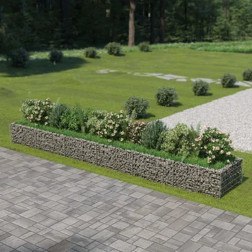 Vista 22 de Gabion cama elevada, cestas de gaviones, camas de jardín galvanizadas, gaviones, pared de gaviones, alta capacidad de carga, acero galvanizado 35.4