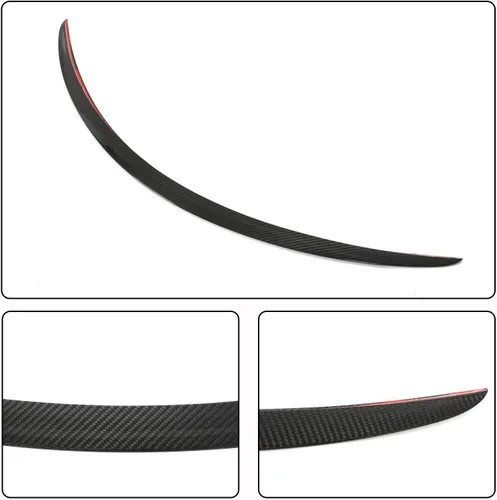 Vista 8 de Alerón trasero de fibra de carbono seco modelo S para Tesla Model S 2012