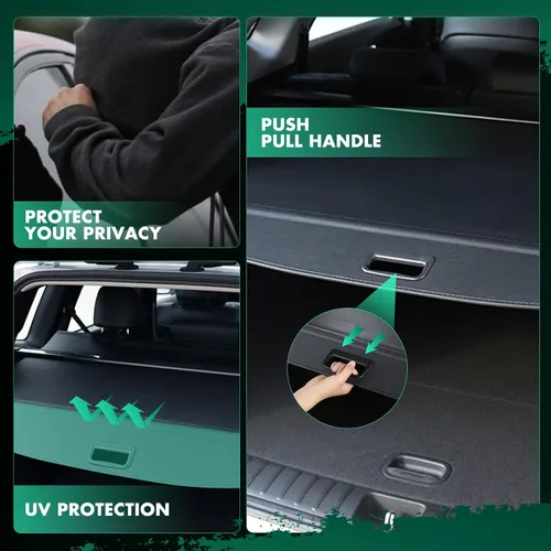 Vista 84 de SCITOO Funda de Carga 2011-2015 Compatible con Smart Fortwo 2008-2015 Compatible con Smart Fortwo 1.0L Funda Trasera Retráctil Mejorada con Aluminio