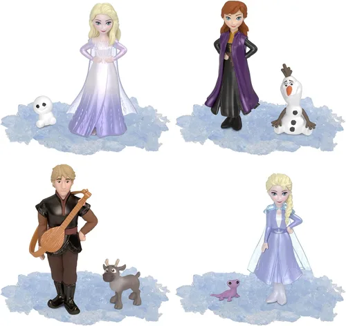 Vista 6 de Juguetes Mattel Disney Frozen, Muñeca Pequeña Revelación de Hielo con Gel de Hielo Suave y 6 Sorpresas Incluyendo Amigo del Personaje y Piezas