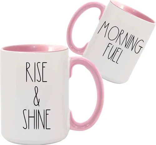 Vista 3 de YourTextHereShoppe - Taza de café personalizada estilo granja de 11 onzas, texto personalizado en uno o dos lados, taza de cerámica inspirada
