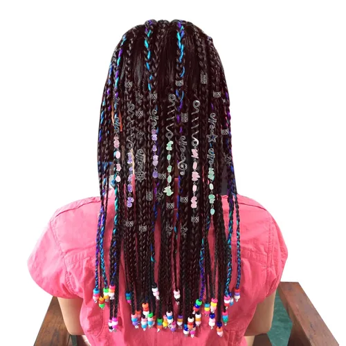 Vista 7 de hoyuwak - 40 piezas de joyería para trenzas, accesorios para rastas y loc, cuentas para el cabello, pinzas, puños, anillos y encantos para mujeres