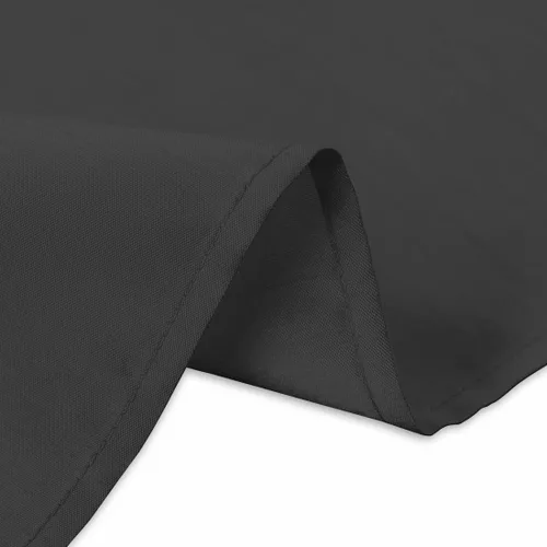 Vista 4 de LTC LINENS LinenMantel rectangular de poliéster de 60 x 102 pulgadas, color blanco (negro, 2)