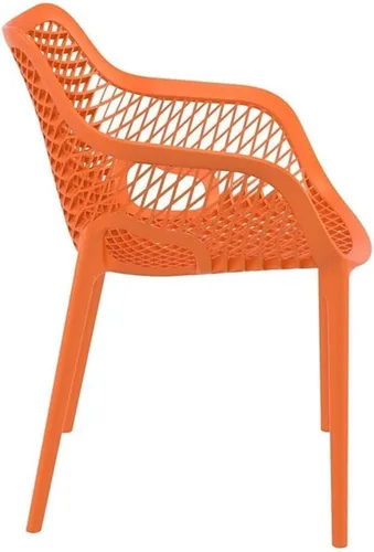 Vista 6 de Compamia Air XL - Silla de comedor para patio al aire libre, color naranja (juego de 2)