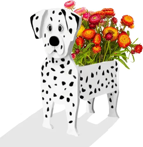 Vista 40 de Macetero de flores para perros, regalos para mujeres, bonitas macetas de PVC para perros, macetas para interiores y exteriores, maceta de jardín