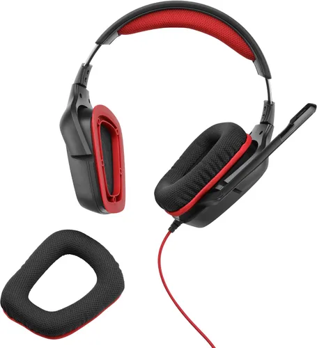 Vista 9 de Logitech G230 Auriculares Stereo Gaming con micrófono, Negro, Rojo