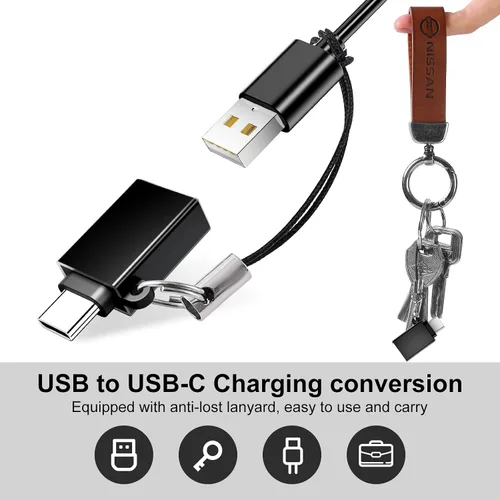 Vista 6 de Adaptador USBC a USB, paquete de 4, adaptador USB C a A, conector USB C macho a USB hembra, convertidor de cable USB OTG para iPhone 16 15, MacBook