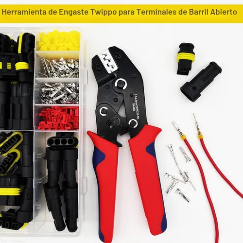 Vista 7 de 20 kits de conectores de 2 pines conectores eléctricos automotrices de desconexión rápida 2 cables impermeable conector terminal kit de enchufe