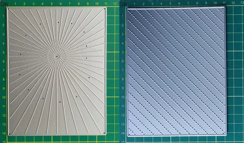 Vista 6 de Plantillas de metal rectangulares para álbumes de recortes, plantillas de acero al carbono para manualidades, para hacer tarjetas de papel, álbumes