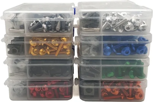 Vista 5 de Bodywork Kits Motorcycle Fairing Bolt Nuts Kit Body Fastener Screws for FZ6R MT01 MT03 MT25 MT125 FZ8 TDM 900 MT125 YZF R15 XT660 Parts