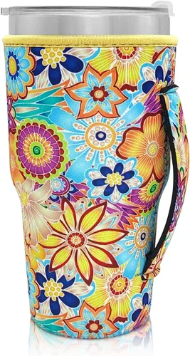 Vista 102 de Fundas Aislantes de Neopreno Portavasos con Asa para Vasos Tumbler de 20oz, Funda Reutilizable para Café Helado Para Tazas de Café de 30oz - 32oz