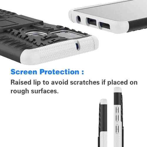 Vista 7 de Asuwish Funda de teléfono para Samsung Galaxy A21S con protector de pantalla de vidrio templado y soporte delgado, funda protectora híbrida