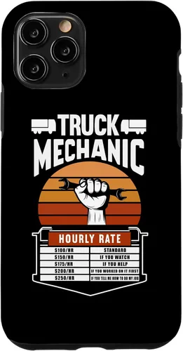 Vista 10 de Funda para mecánico de camiones para iPhone 15 con tarifa laboral por hora