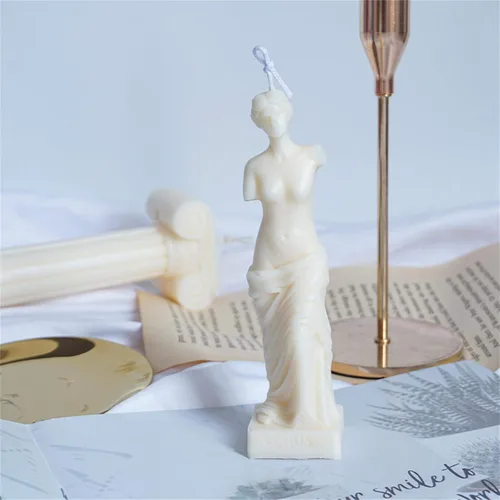Vista 3 de Molde de silicona para velas Venus de Milo, mitología griega romana, diosa, afrodita, moldes para velas 3D, aromaterepía, molde de estilo nórdico