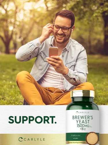 Vista 6 de Carlyle Brewers - Tabletas de levadura con vitamina B12 1500 mg 500