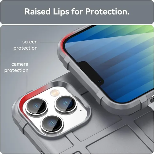 Vista 6 de Funda delgada para iPhone 13 Pro (no compatible con iPhone 13), funda delgada de grado militar a prueba de golpes, probada contra caídas