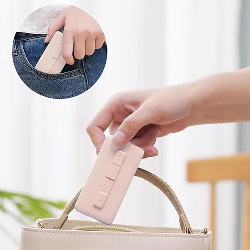 Vista 7 de Palillos de hilo dental Doble acción menta doble línea hilo dental con dispensador – Recarga en bolsa, fácil de transportar para adultos, paquete