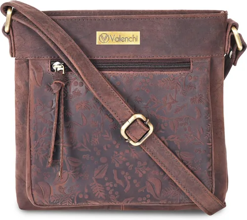 Vista 57 de VALENCHI Real Genuine Leather Women's Crossbody Purse/Bag With Adjustable Strap
