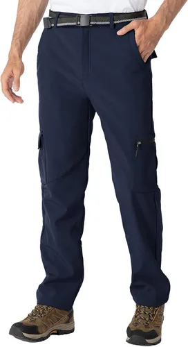 Vista 6 de TBMPOY Men's Snow Ski Waterproof Softshell Snowboard Pants Outdoor Hiking Fleece Lined Wear Resistant Windproof