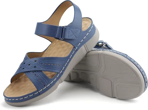 Vista 6 de Ortho+rest Sandalias ortopédicas para mujer, con soporte de arco, cómodas sandalias ortopédicas para caminar