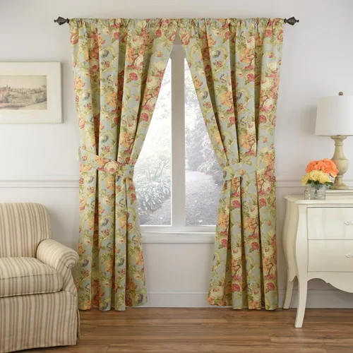 Vista 44 de Waverly Forever Peony - Juego de edredón de 4 piezas, 100% algodón, estampado floral de bayas, tamaño matrimonial/queen, con 2 fundas de almohada