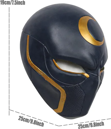 Vista 6 de Máscara de caballero de superhéroe Marc Spector Casco de látex Luna Cosplay accesorios de disfraz de Halloween fiesta de máscaras