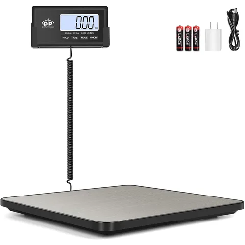 Vista 8 de Báscula de envío QP, báscula digital postal de alta precisión de 86 lb/0.1 oz para paquetes, función de retención/tara, pantalla LCD retroiluminada
