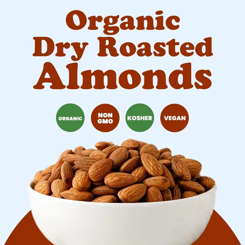 Vista 4 de Food to Live Almendras tostadas secas orgánicas, 1.5 libras, sin OMG, sin sal, veganas, keto, paleo, kosher, a granel, alto en proteínas, fibra