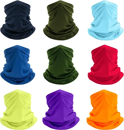 Vista 8 de Bufanda transpirable para el cuello, máscara facial para hombres y mujeres, senderismo, ciclismo, deportes, pesca, protección solar UV bandana