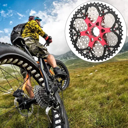 Vista 6 de 8 velocidad 46t engranaje grande bicicleta de montaña hueco casete Freewheel accesorio