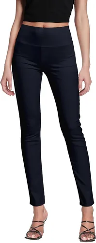 Vista 32 de Hybrid & Company Pantalón súper cómodo elástico con cintura elástica completa, estilo pull-on, de sarga Millennium Negro