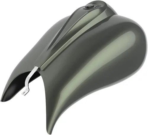 Vista 40 de Cubiertas de tanque estiradas con consola de tablero y tapa de tanque de combustible, cubiertas de combustible de galón para Harley Touring Whisky