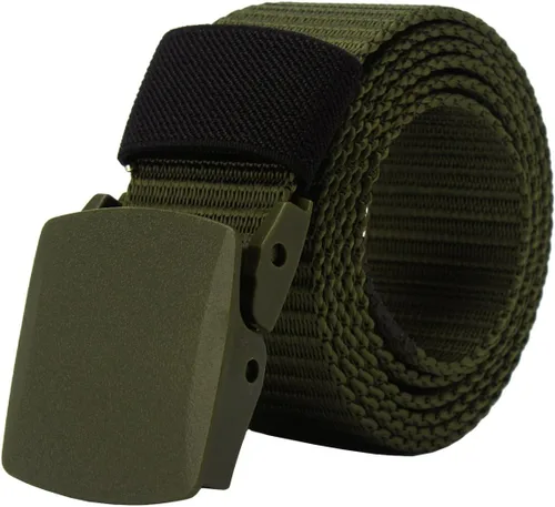 Vista 10 de Cinturón táctico de nylon para hombre con hebilla plástica