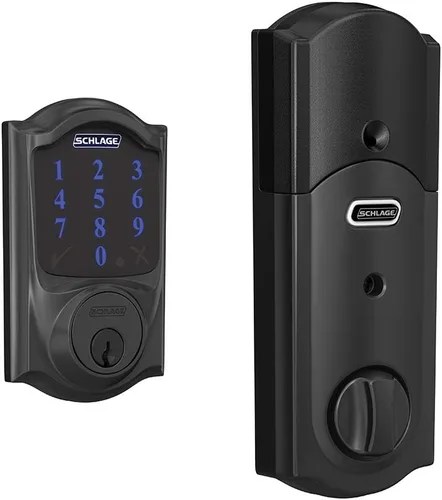 Vista 15 de Schlage Connect BE469ZP CEN 716 - Cerradura de seguridad inteligente con alarma incorporada, moldura Century en bronce envejecido
