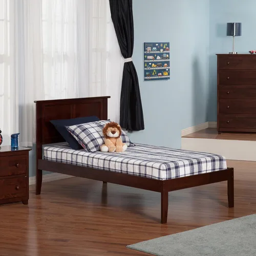 Vista 7 de Atlantic Furniture AR8621001 Madison - Cama de plataforma con tabla de pie abierto, tamaño individual, color espresso