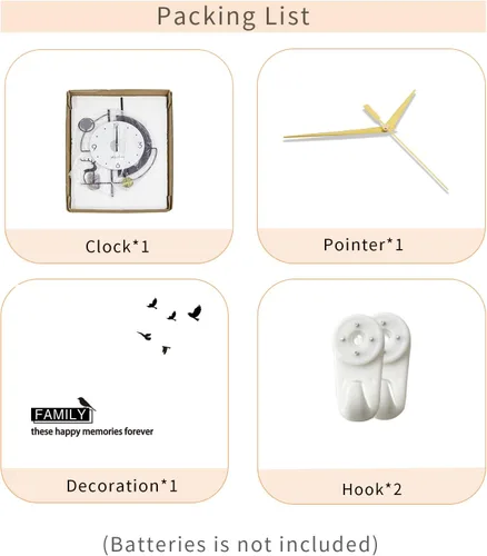 Vista 7 de FLEBLE Relojes de pared grandes para decoración de sala de estar, reloj de pared moderno de péndulo, cuarzo silencioso, funciona con pilas, sin