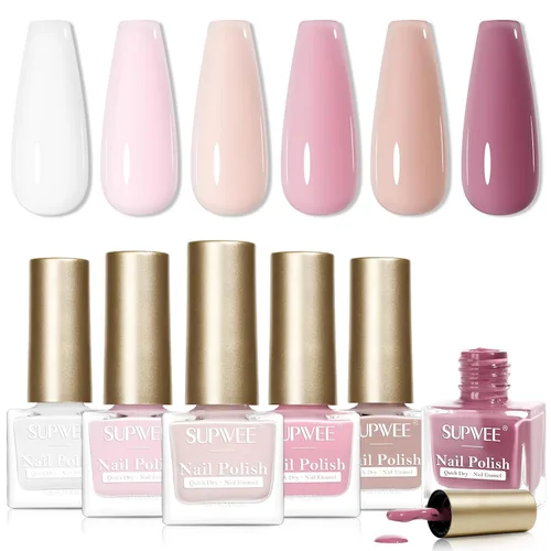 Vista 16 de Juego de esmaltes de uñas de secado rápido, esmalte de uñas regular sin gel de secado rápido, esmalte de uñas de uñas de secado rápido, salón