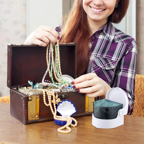 Vista 6 de EXCEART Limpiador de joyas Limpiador Jewlrey Limpiador Jewlry Limpiador de retenedores Limpiador de Casos Limpiadores Hogar Ojos Limpiador