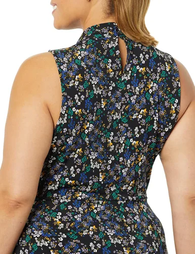 Vista 5 de Tienda Essentials Vestido cruzado cruzado sin mangas con cuello cruzado para mujer