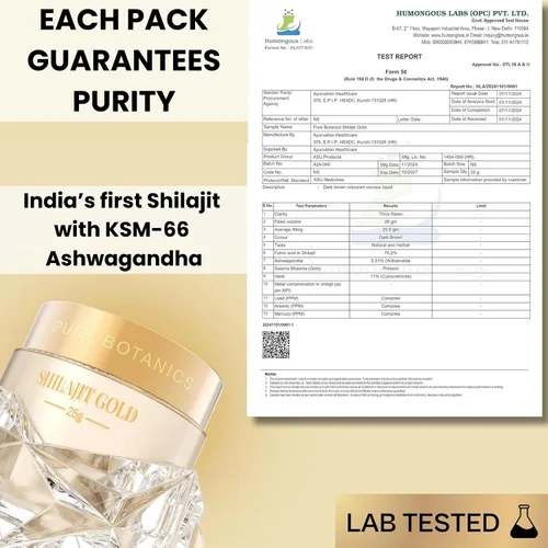 Vista 2 de Resina Shilajit del Himalaya, 0.88 oz, infundida con Ashwagandha KSM-66 y oro de 24 quilates (Swarna Bhasma), Shilajeet aprobado por Ayush, fuerza