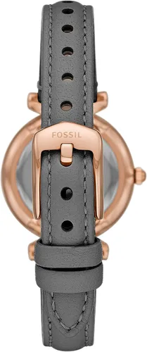 Vista 3 de Fossil Carlie Mini reloj de cuarzo de acero inoxidable y cuero para mujer Carlie Mini - ES4502