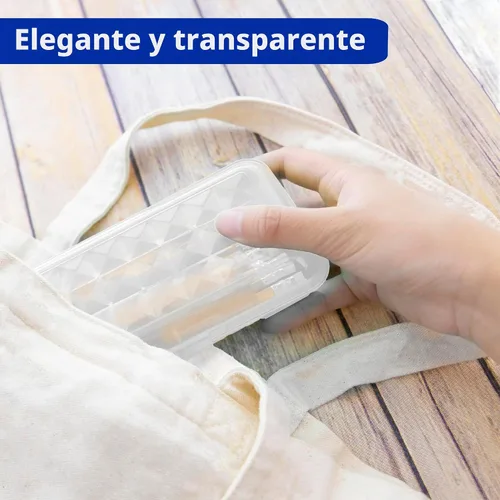 Vista 6 de BAZIC PRODUCTS LUCENT - Caja de lápices transparente, tapa con cierre a