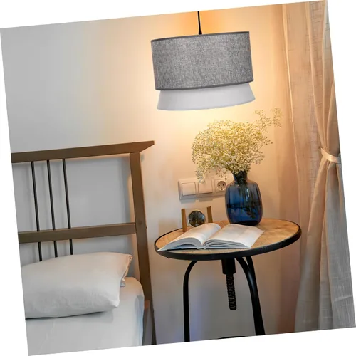 Vista 4 de Didiseaon Pantalla de lámpara negra para lámpara de tambor, pantalla de tambor, pantalla de lámpara moderna, accesorios de luz para lámparas de pie