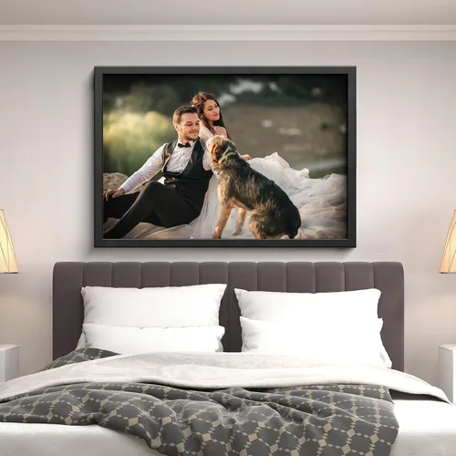 Vista 5 de cuesr Impresiones en lienzo con tu foto, arte de pared en lienzo personalizado (6 x 8 pulgadas), imágenes de lienzo personalizadas, regalos