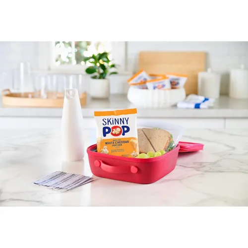 Vista 5 de SkinnyPop Palomitas de maíz, queso cheddar blanco, grano entero, aperitivo sin lácteos, bolsas de 1 oz (12 unidades)