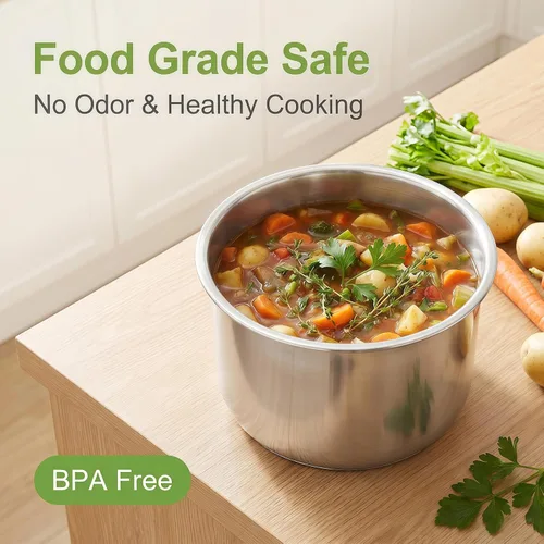 Vista 6 de Stainless Steel Inner Pot for Instant Pot 3-Qt, 304 Insert for Instant Pot