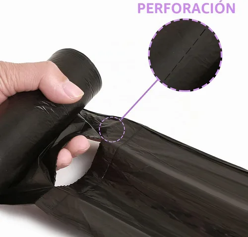 Vista 4 de Inwaysin - Bolsas de basura de 13 galones de alto, bolsas de basura negras biodegradables, 75 unidades 13Gal-Negro-75