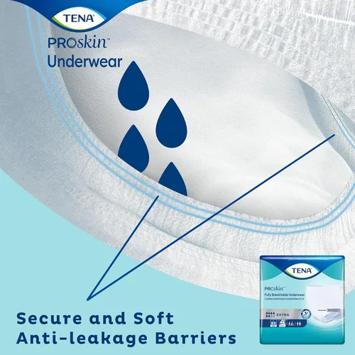 Vista 7 de TENA ProSkin - Ropa interior extra transpirable, absorción moderada, talla M, 64 unidades Desechable, Incontinencia