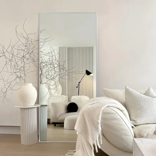 Vista 18 de NicBex Espejo de pared, espejo de aleación de aluminio de 36 x 24 pulgadas, espejo de pared para dormitorio, baño (horizontal/vertical), sala
